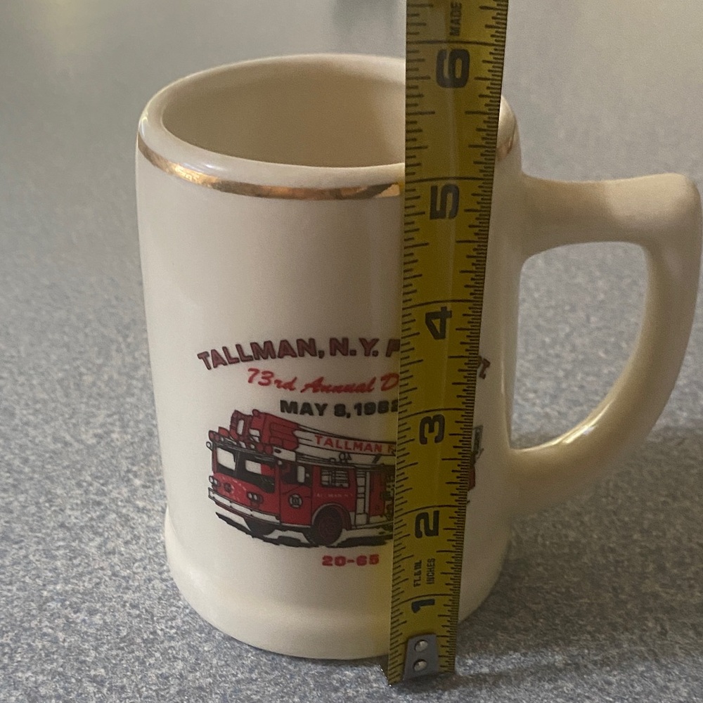 Tallman Fire Department Cream Stein Mug Collectible - Picture 5 of 6